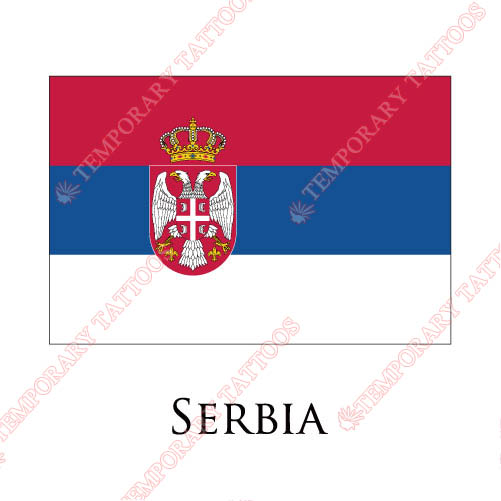 Serbia flag Customize Temporary Tattoos Stickers NO.1978